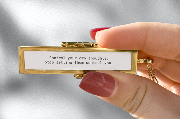 Self care quotes in a fortune locket